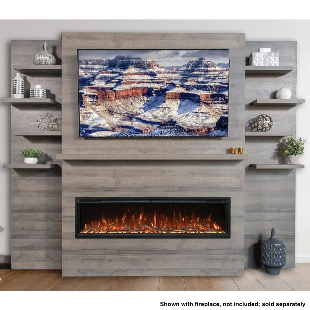 Modern Flame Allwood Media Wall Fireplace System For Spectrum Slimline 60" Electric Fireplace