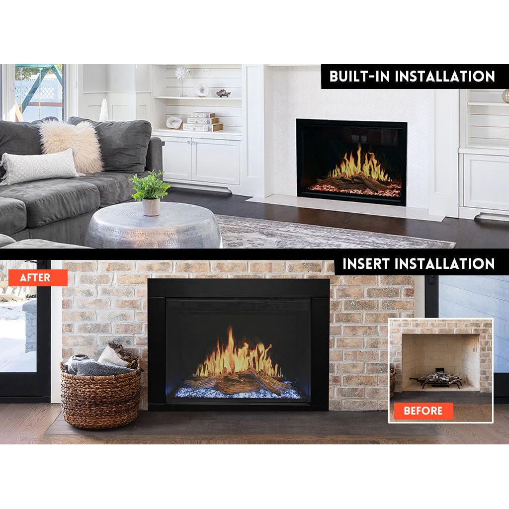 Modern Flames Orion Traditional Virtual 36" Built-in Electric Fireplace Insert