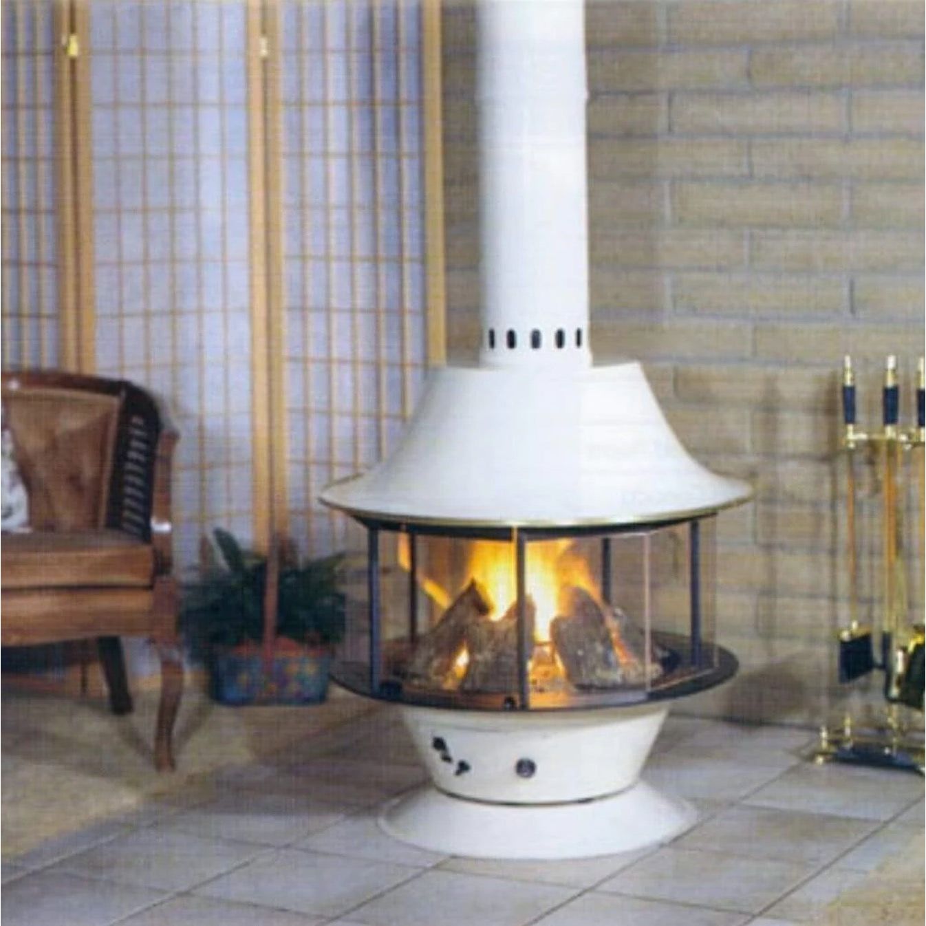 Malm 32" Spin-A-Fire Freestanding Wood Burning Fireplace
